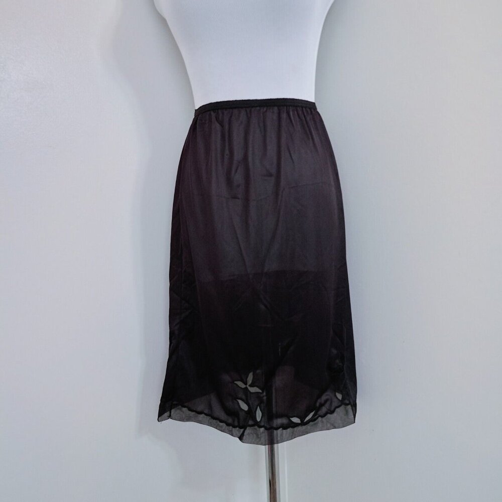 Vintage Black Half Slip 100% Nylon Women’s Size Medium